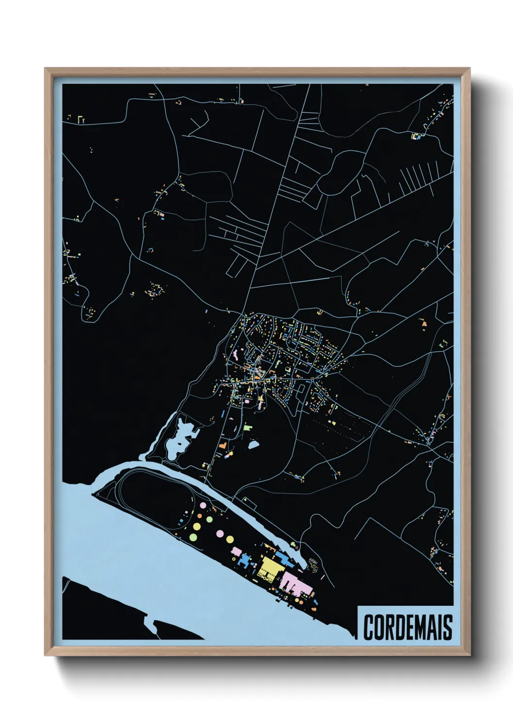 Une affiche de carte sur Cordemais