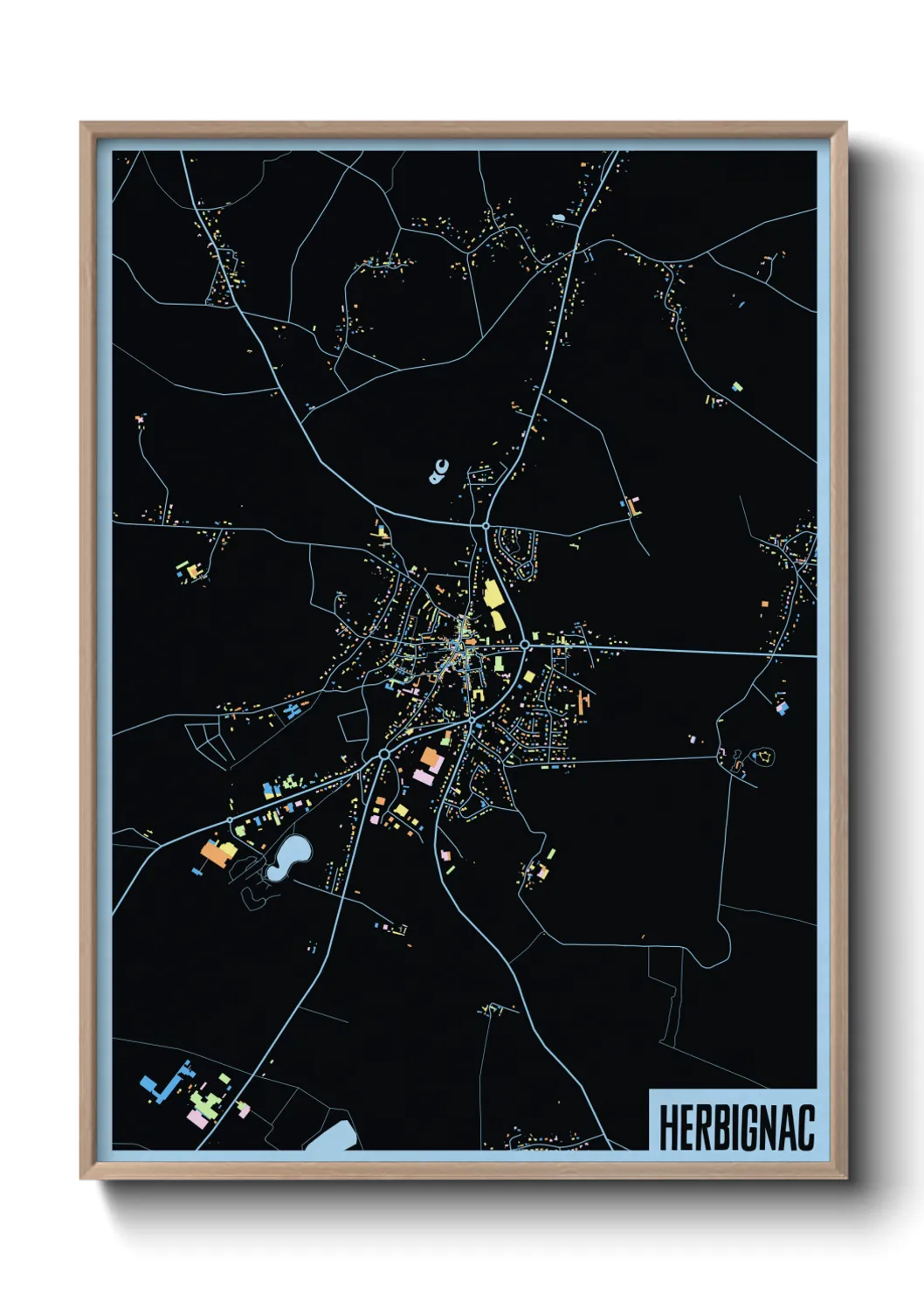 Une affiche de carte sur Herbignac