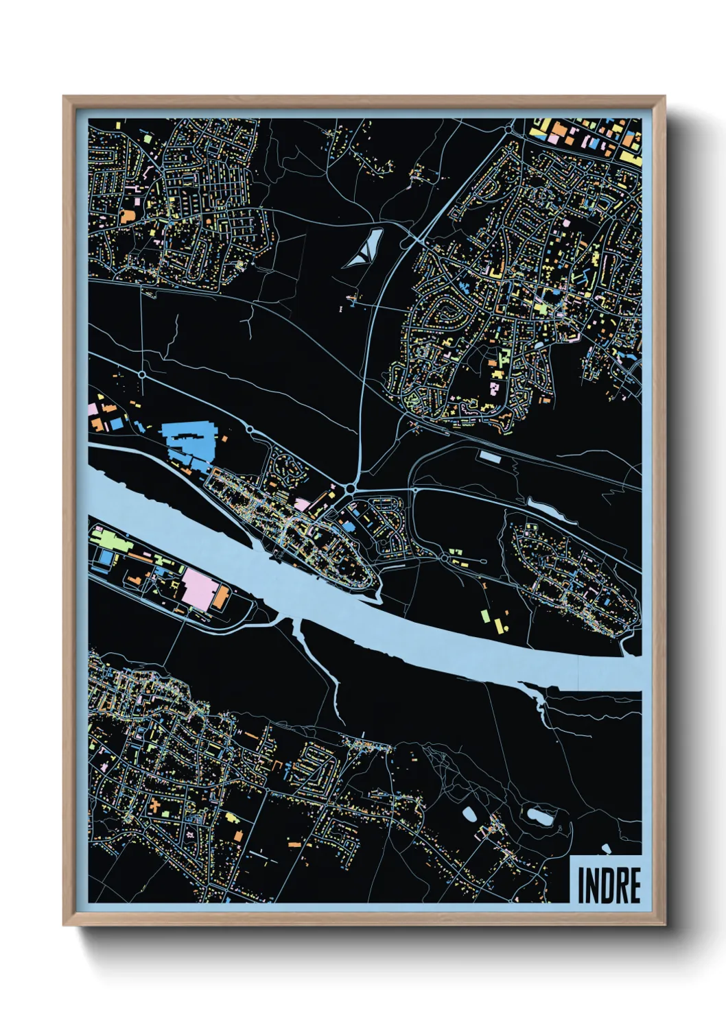 Une affiche de carte sur Indre