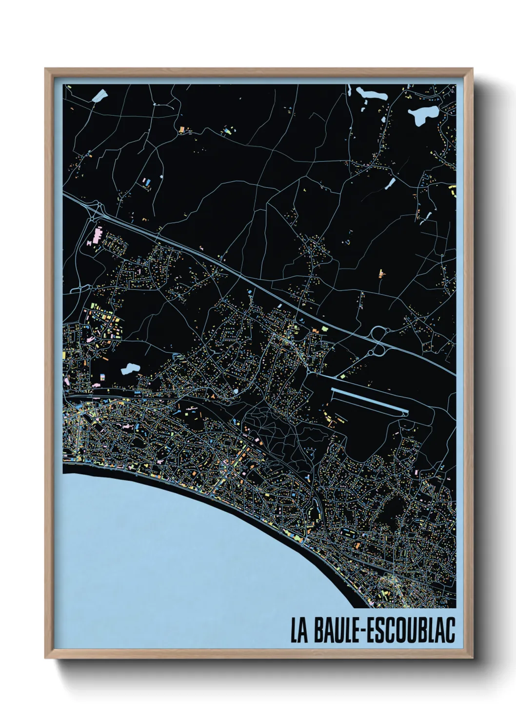 Une affiche de carte sur La Baule-Escoublac