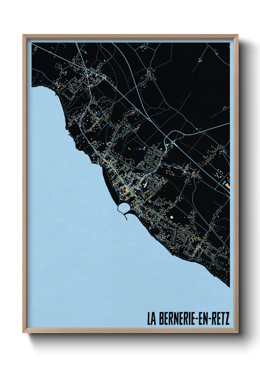 Une affiche de carte sur La Bernerie-en-Retz