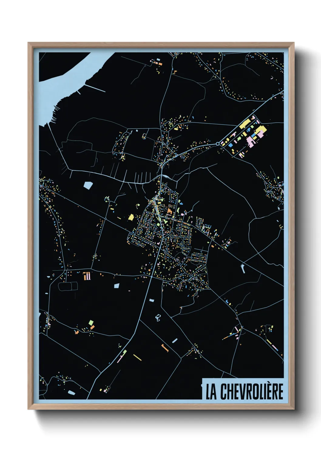 Une affiche de carte sur La Chevrolière