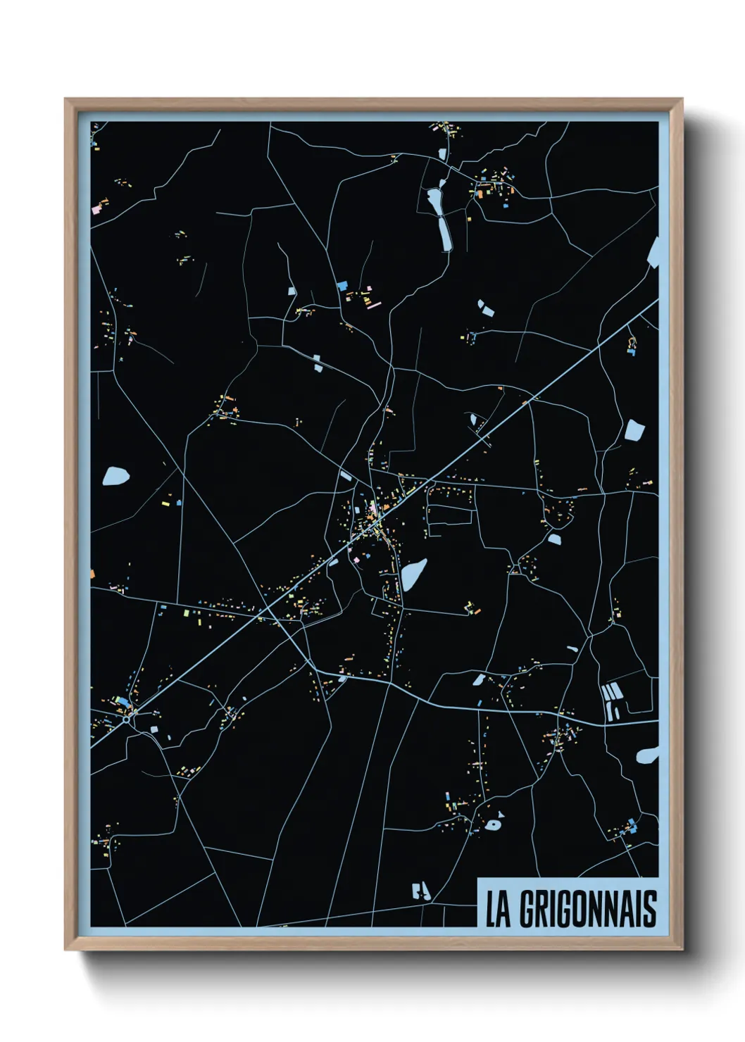 Une affiche de carte sur La Grigonnais