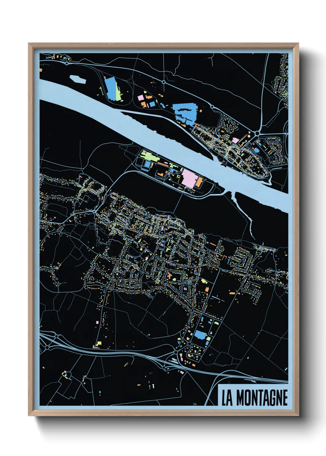 Une affiche de carte sur La Montagne