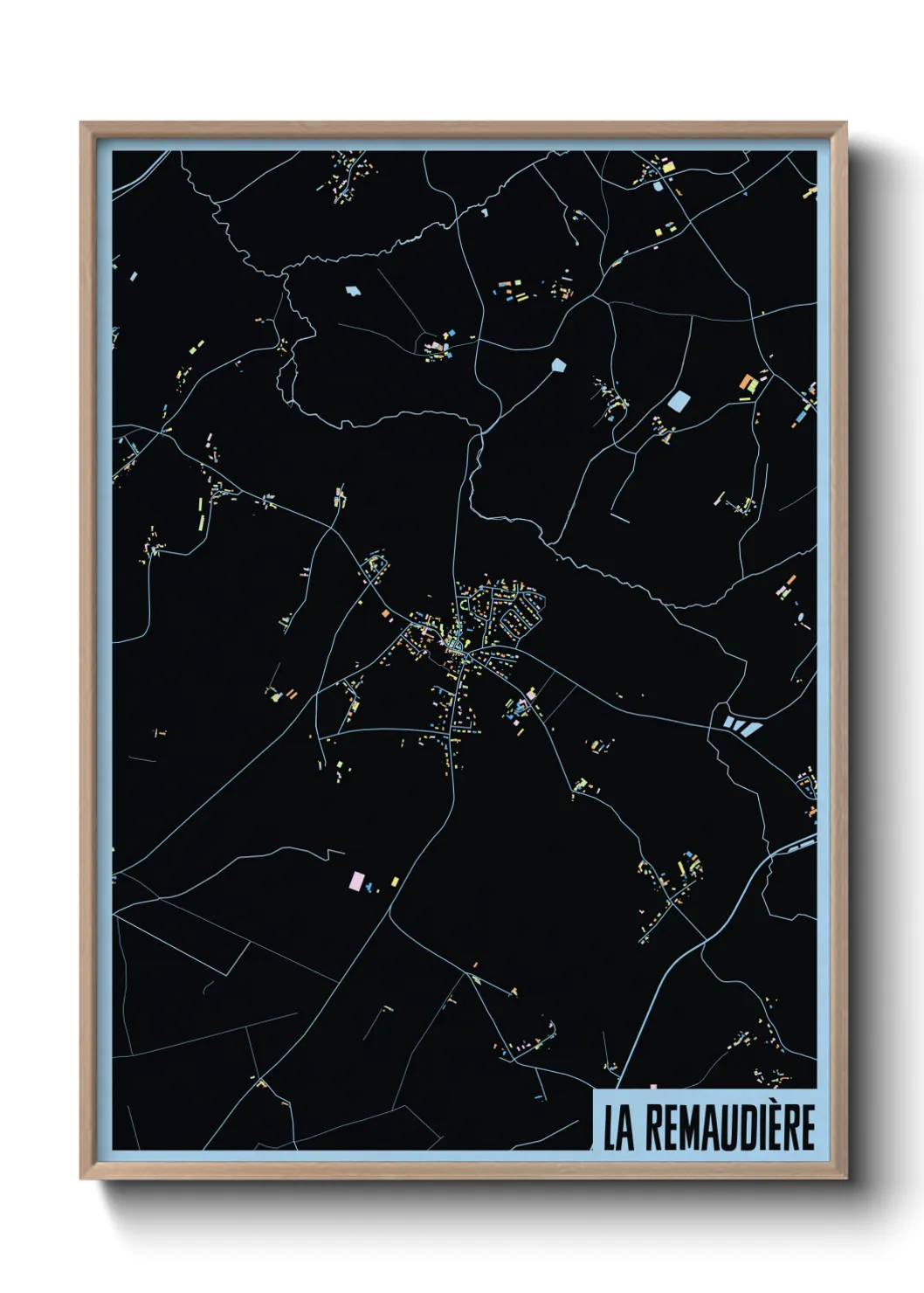 Une affiche de carte sur La Remaudière