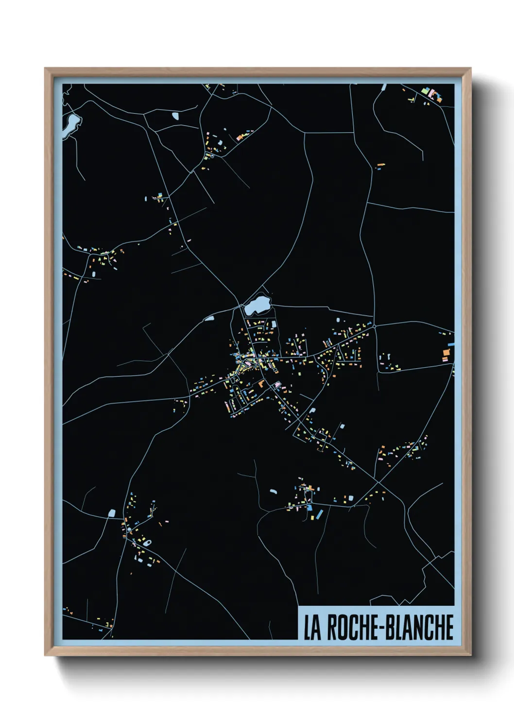 Une affiche de carte sur La Roche-Blanche