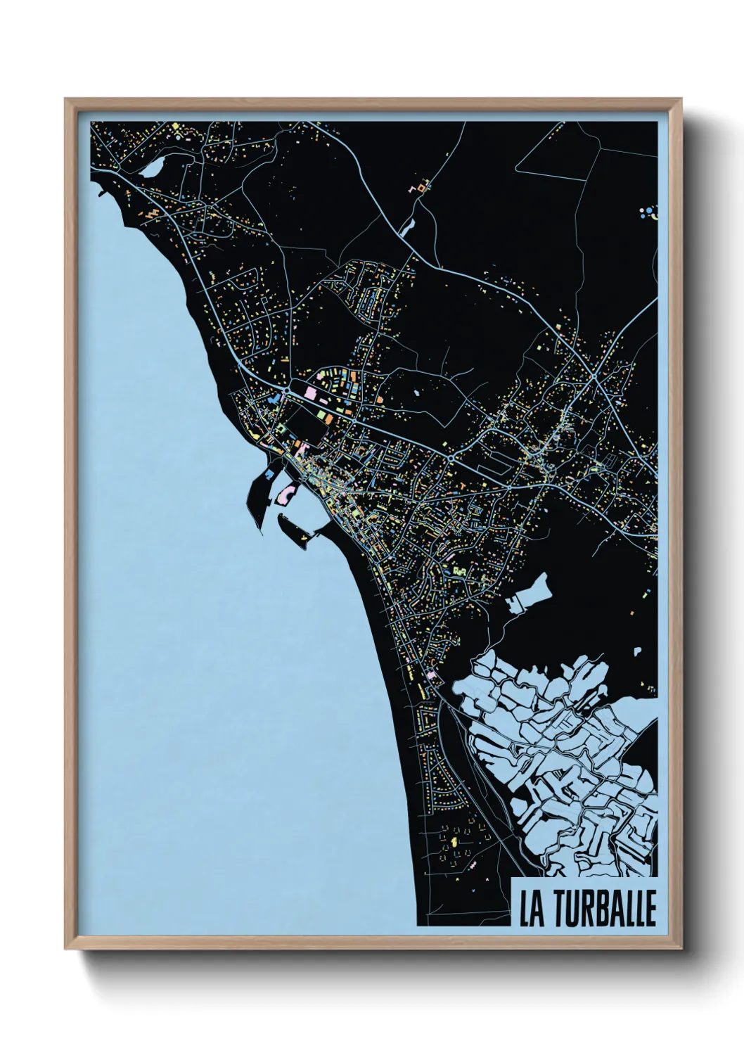 Une affiche de carte sur La Turballe