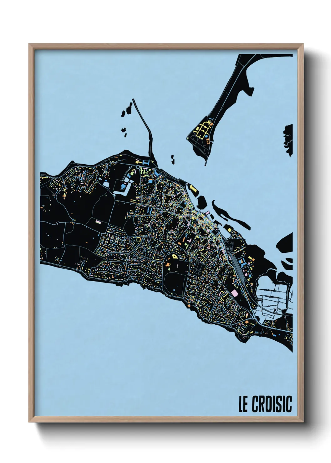 Une affiche de carte sur Le Croisic