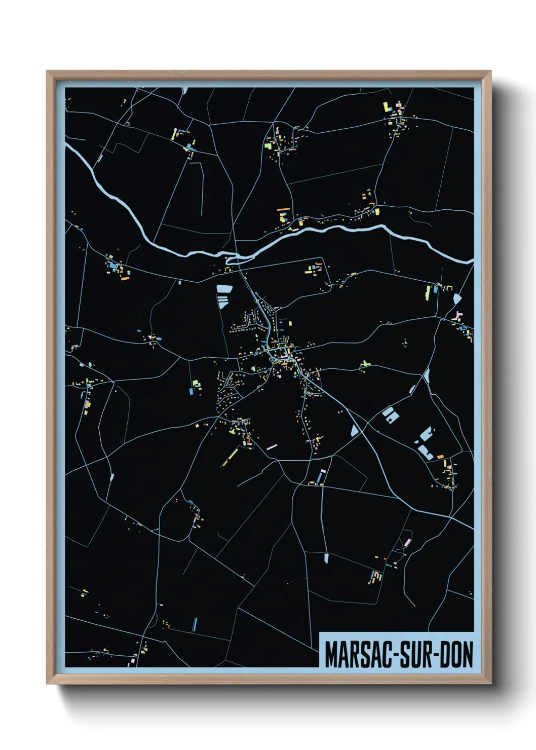 Une affiche de carte sur Marsac-sur-Don