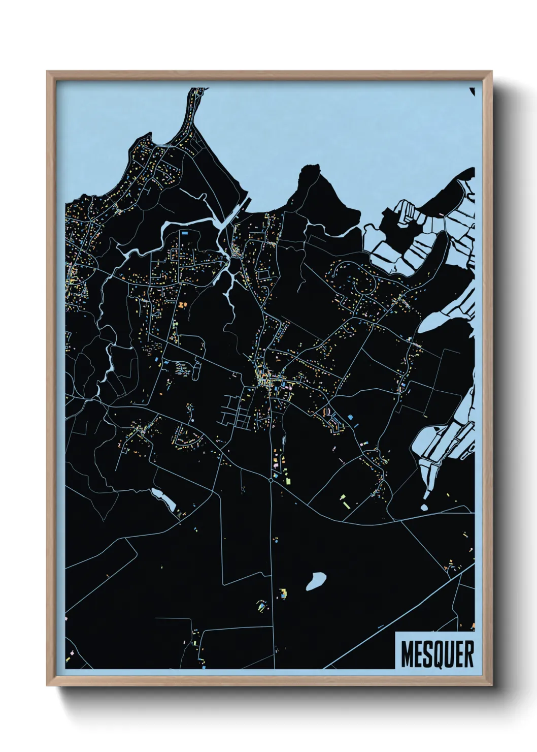 Une affiche de carte sur Mesquer