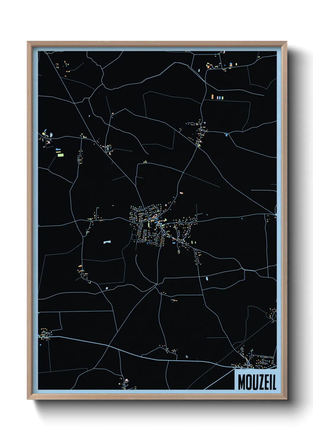 Une affiche de carte sur Mouzeil