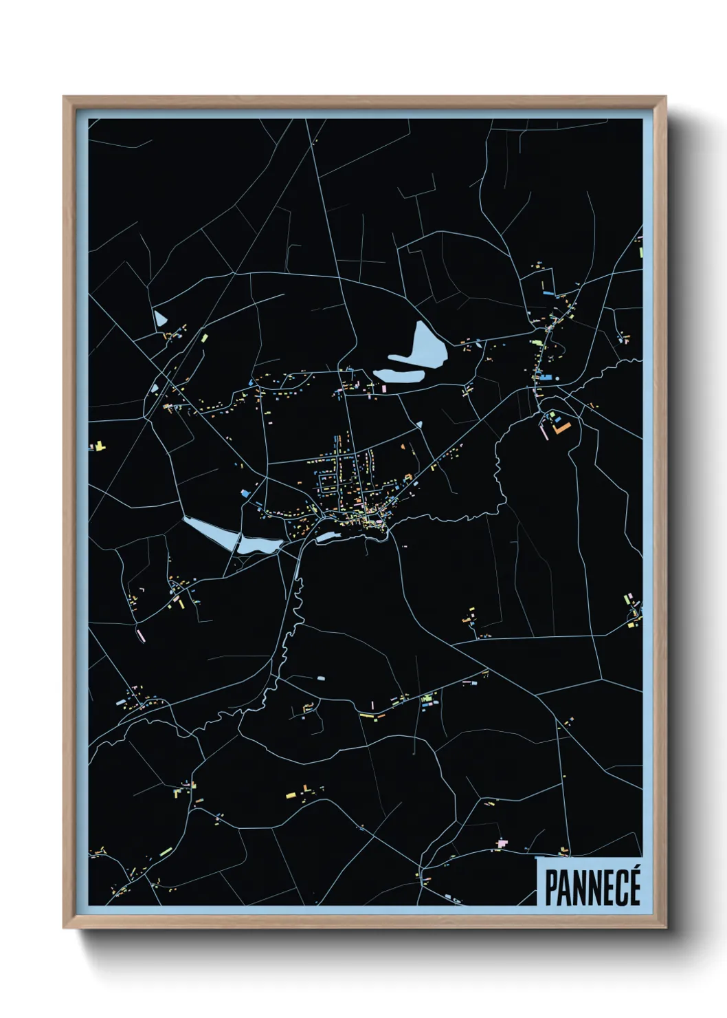 Une affiche de carte sur Pannecé