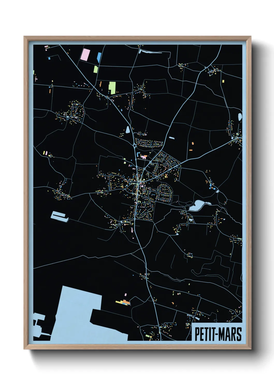 Une affiche de carte sur Petit-Mars