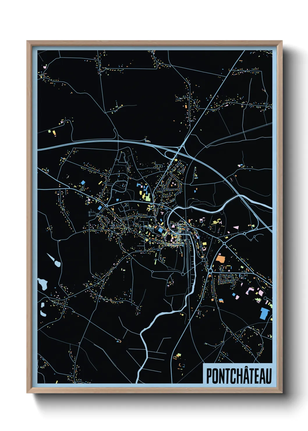 Une affiche de carte sur Pontchâteau