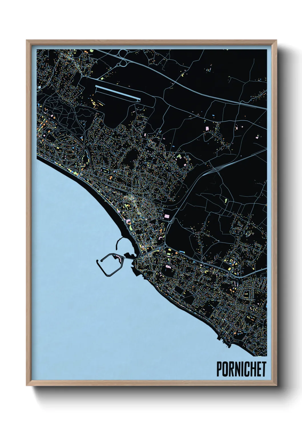 Une affiche de carte sur Pornichet