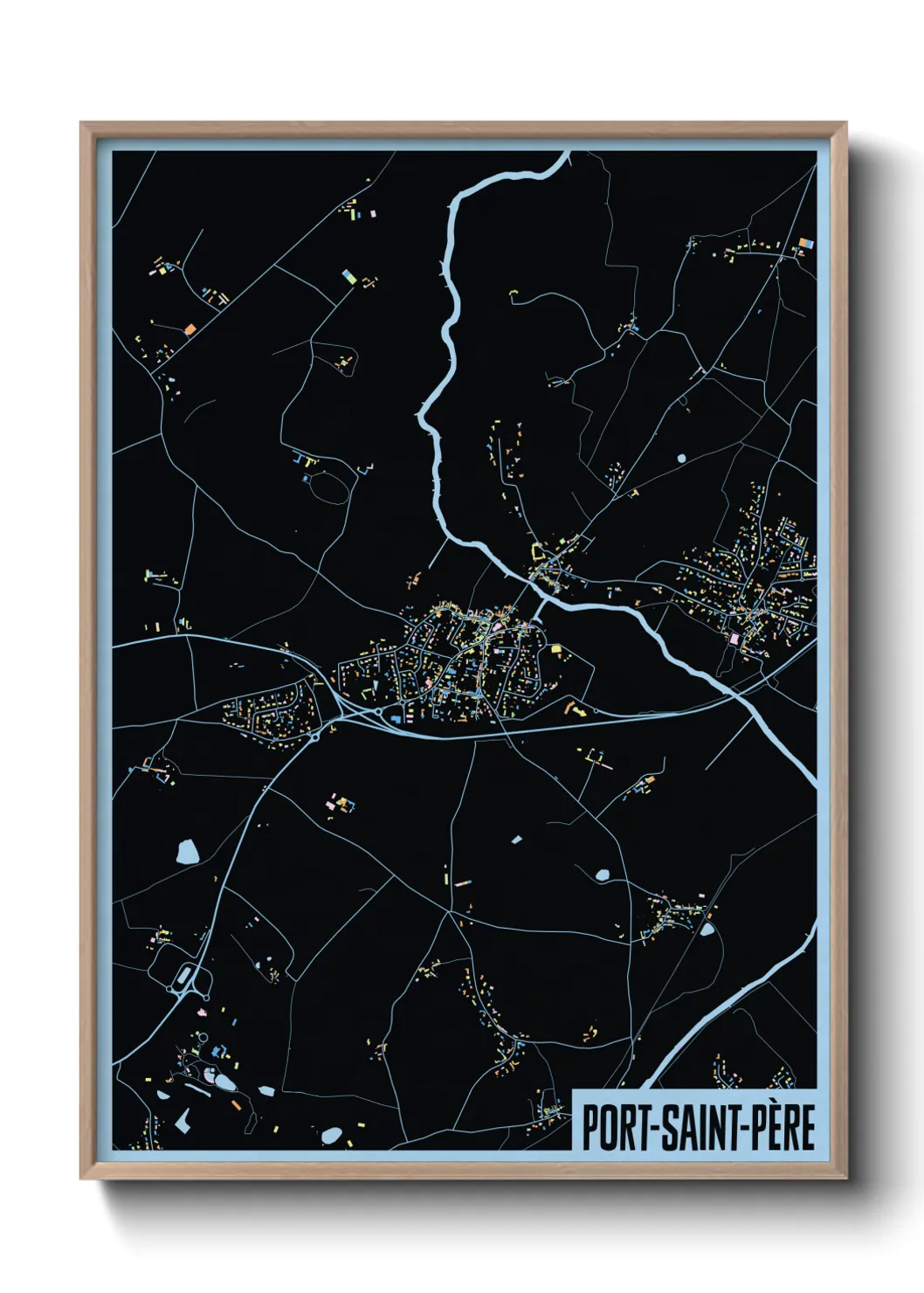 Une affiche de carte sur Port-Saint-Père