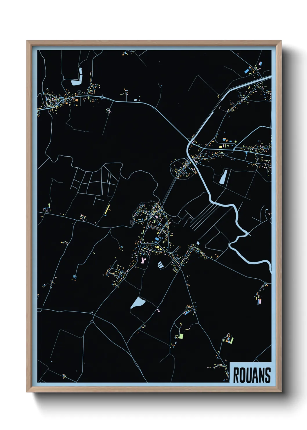 Une affiche de carte sur Rouans