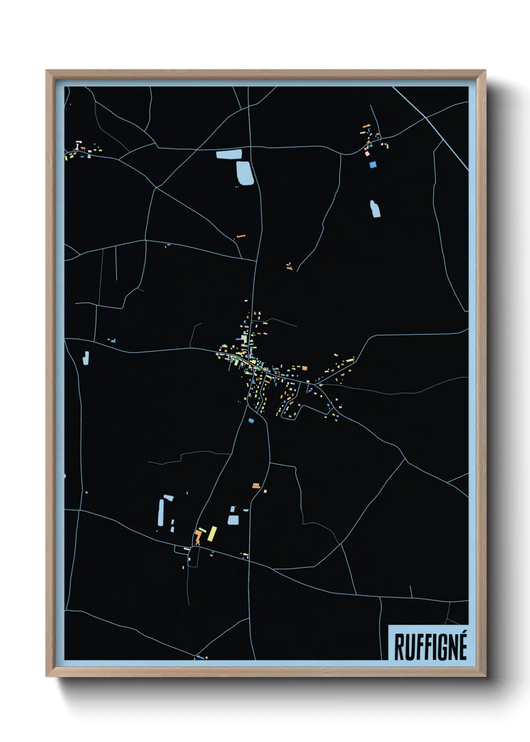 Une affiche de carte sur Ruffigné