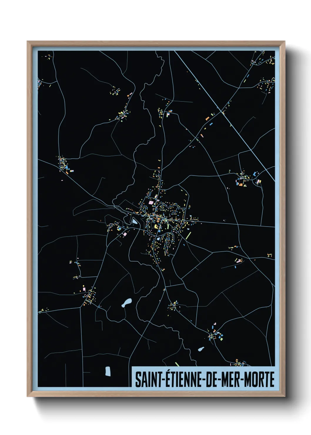 Une affiche de carte sur Saint-Étienne-de-Mer-Morte