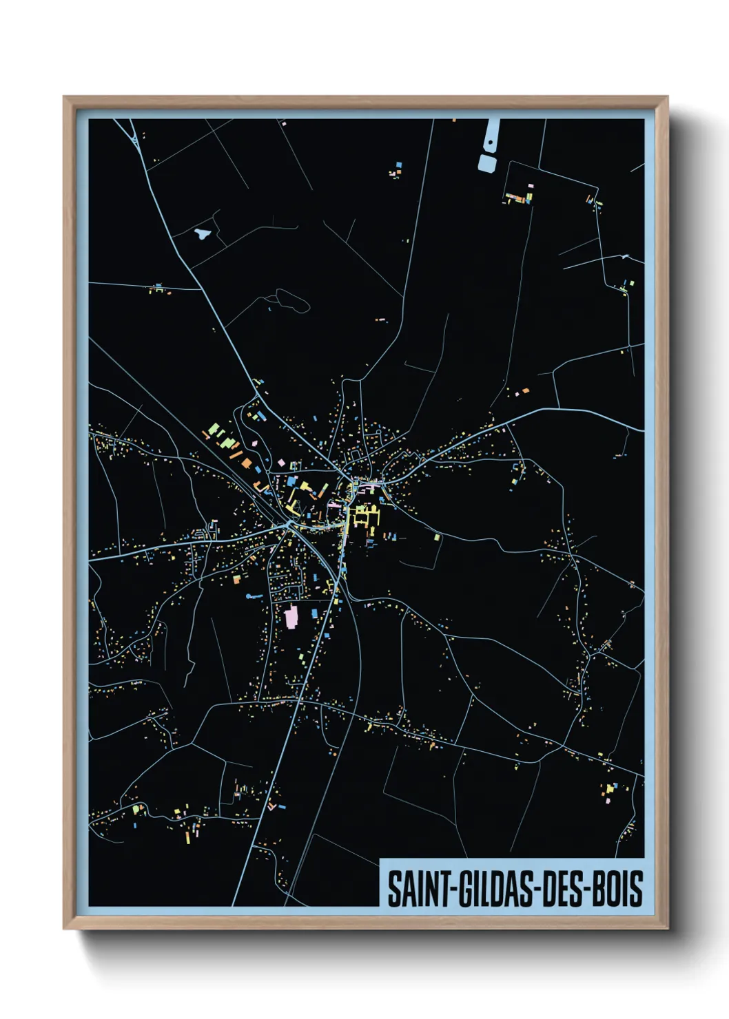 Un poster carteSaint-Gildas-des-Bois