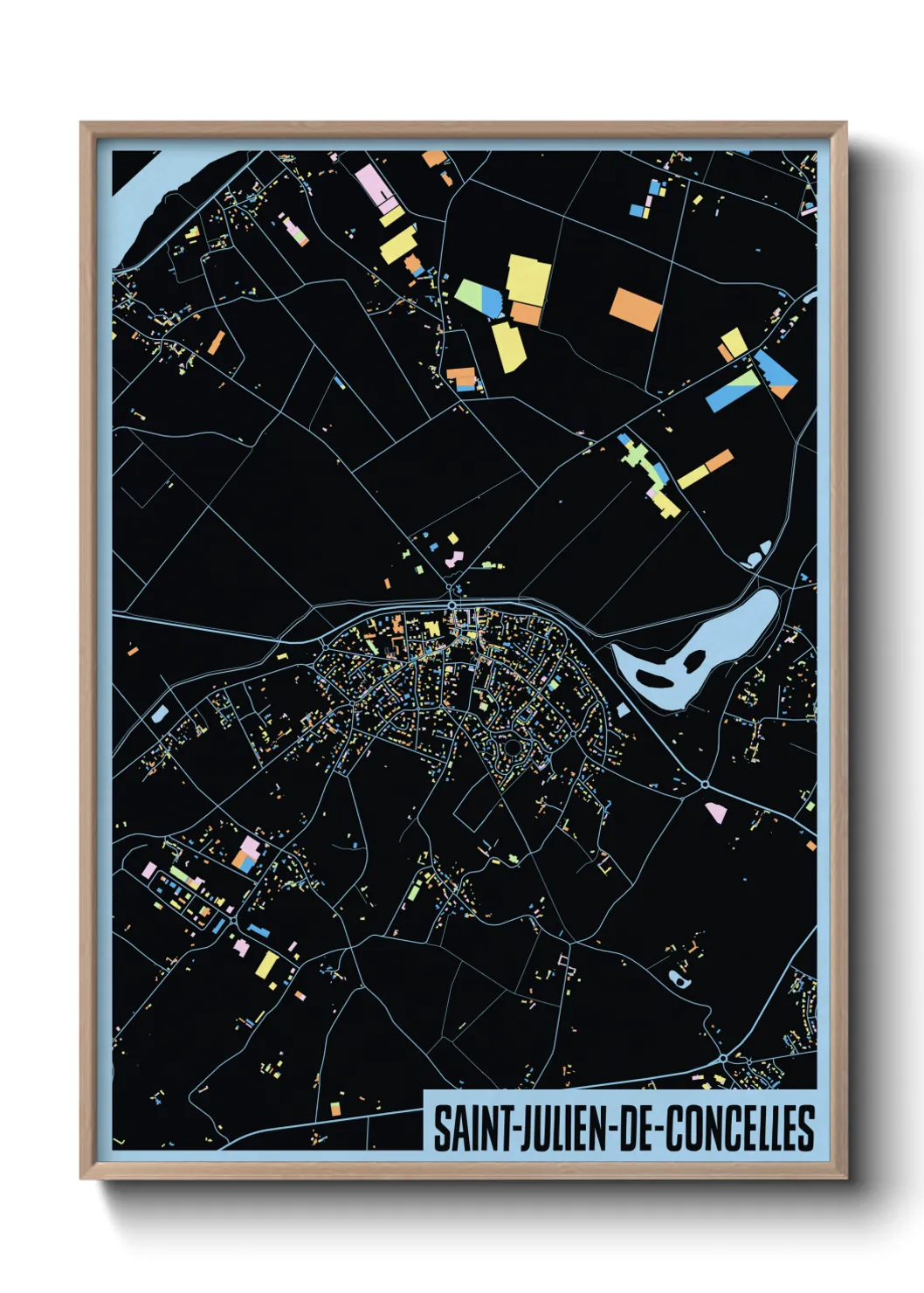 Une affiche de carte sur Saint-Julien-de-Concelles