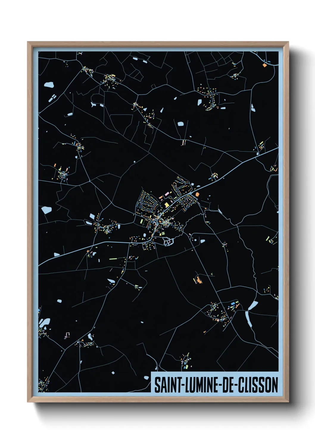 Une affiche de carte sur Saint-Lumine-de-Clisson