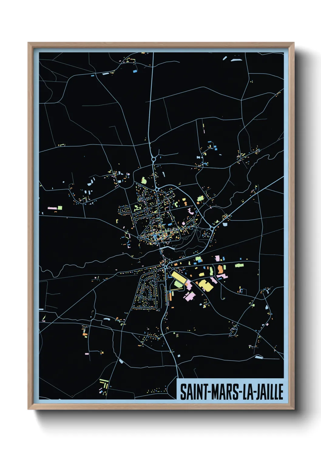Une affiche de carte sur Saint-Mars-la-Jaille