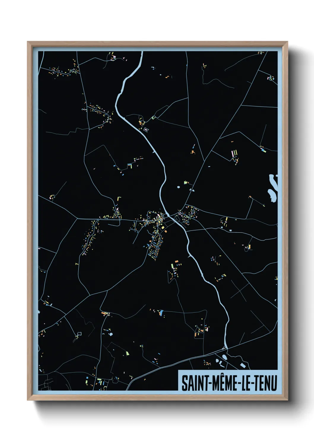 Une affiche de carte sur Saint-Même-le-Tenu