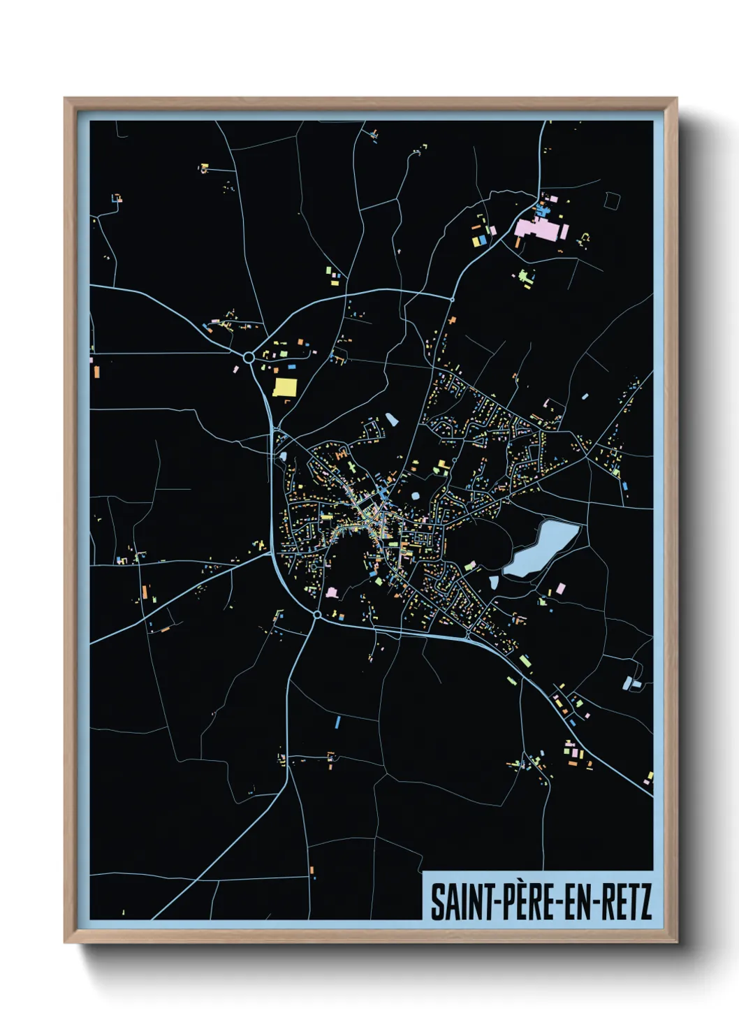 Une affiche de carte sur Saint-Père-en-Retz