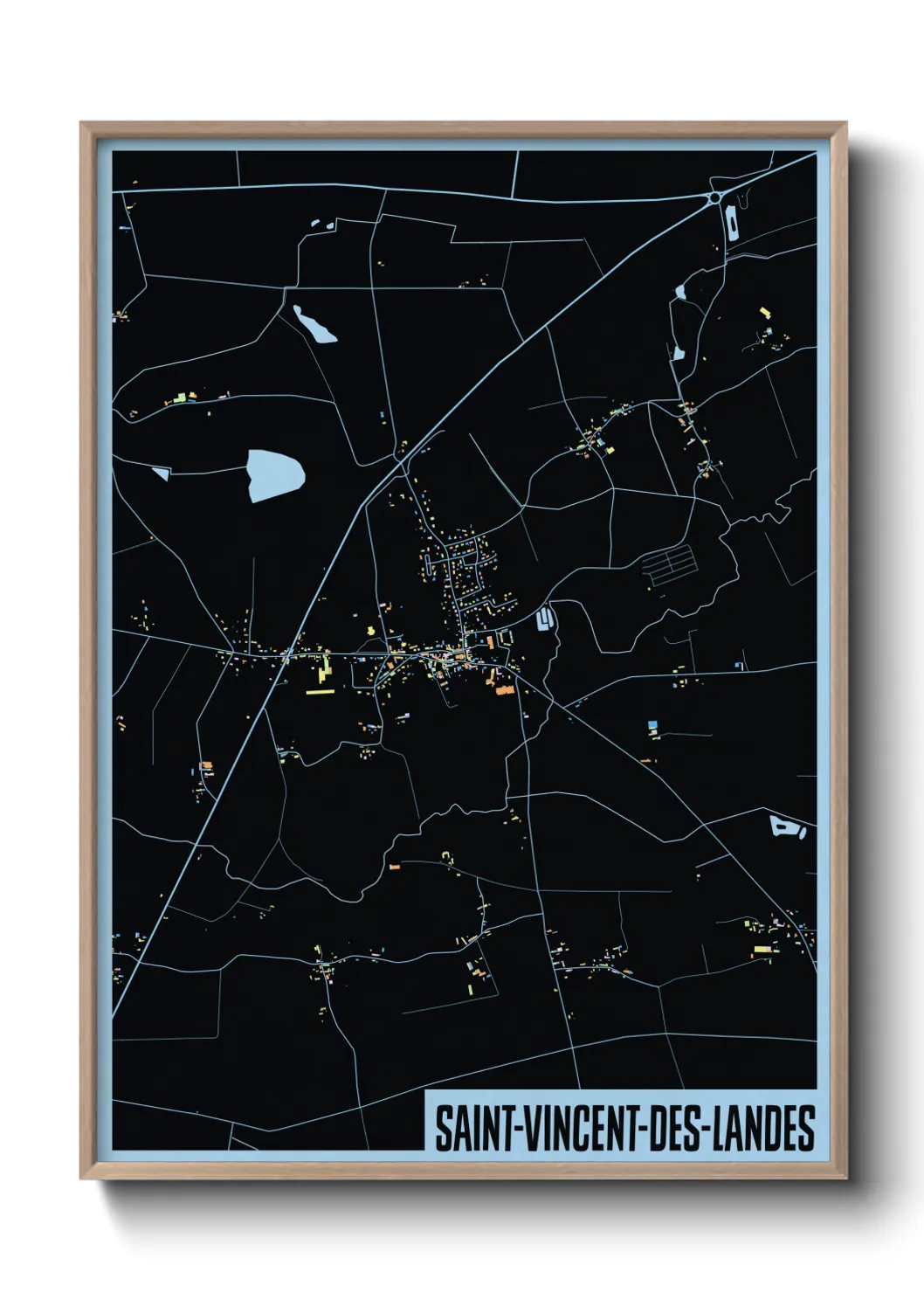 Un poster carteSaint-Vincent-des-Landes