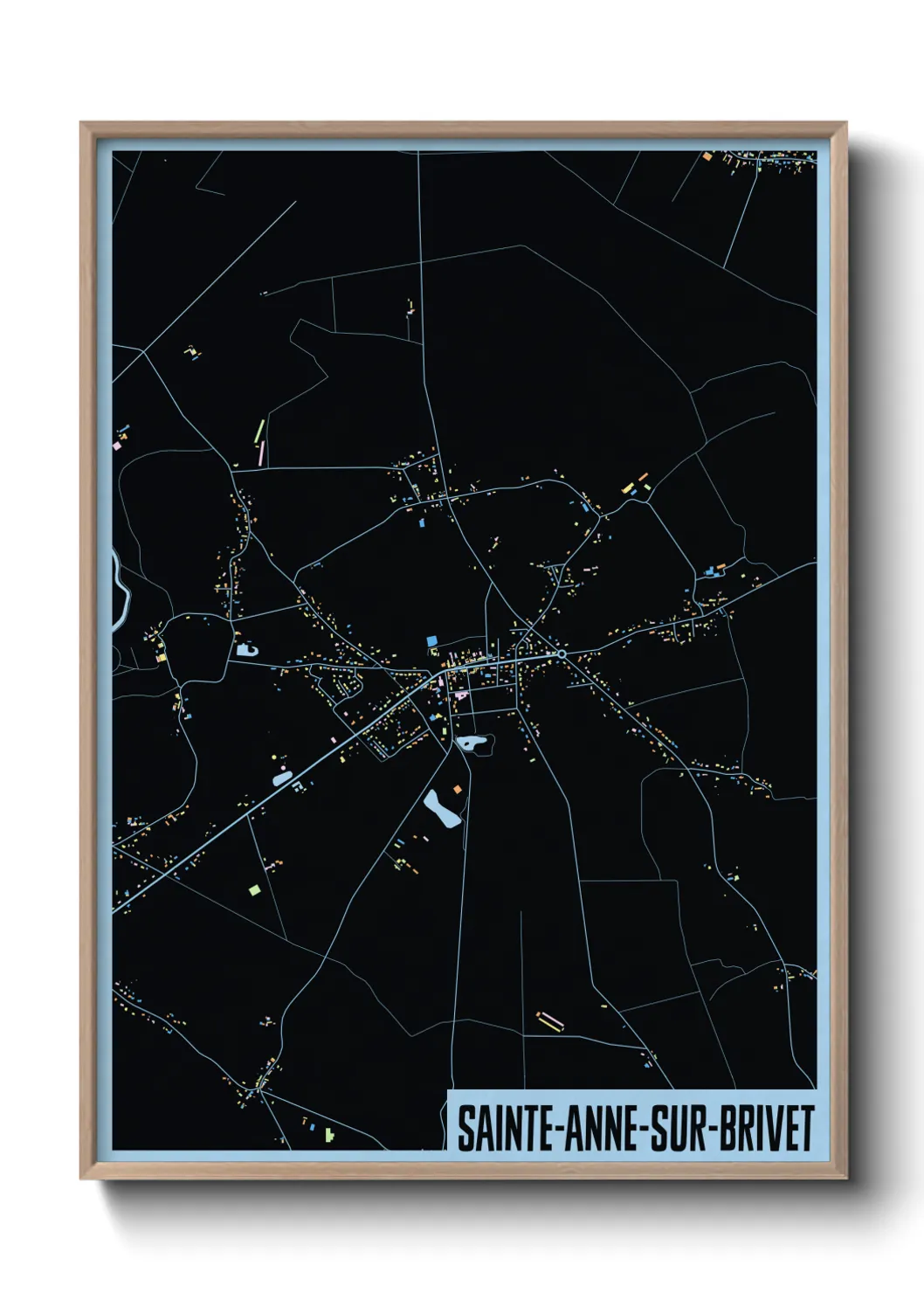 Une affiche de carte sur Sainte-Anne-sur-Brivet