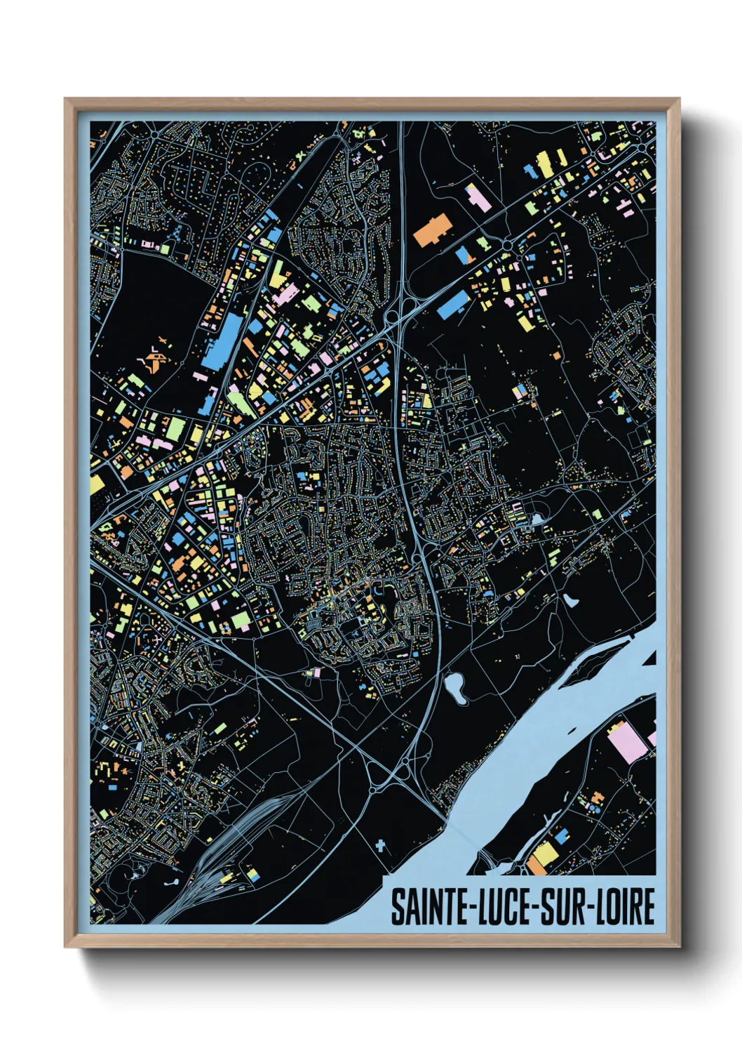 Une affiche de carte sur Sainte-Luce-sur-Loire