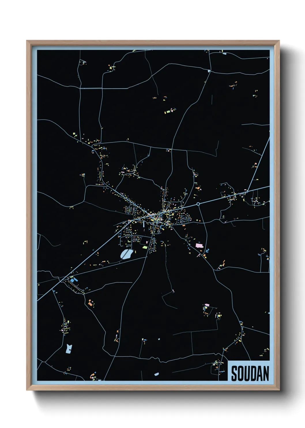 Une affiche de carte sur Soudan