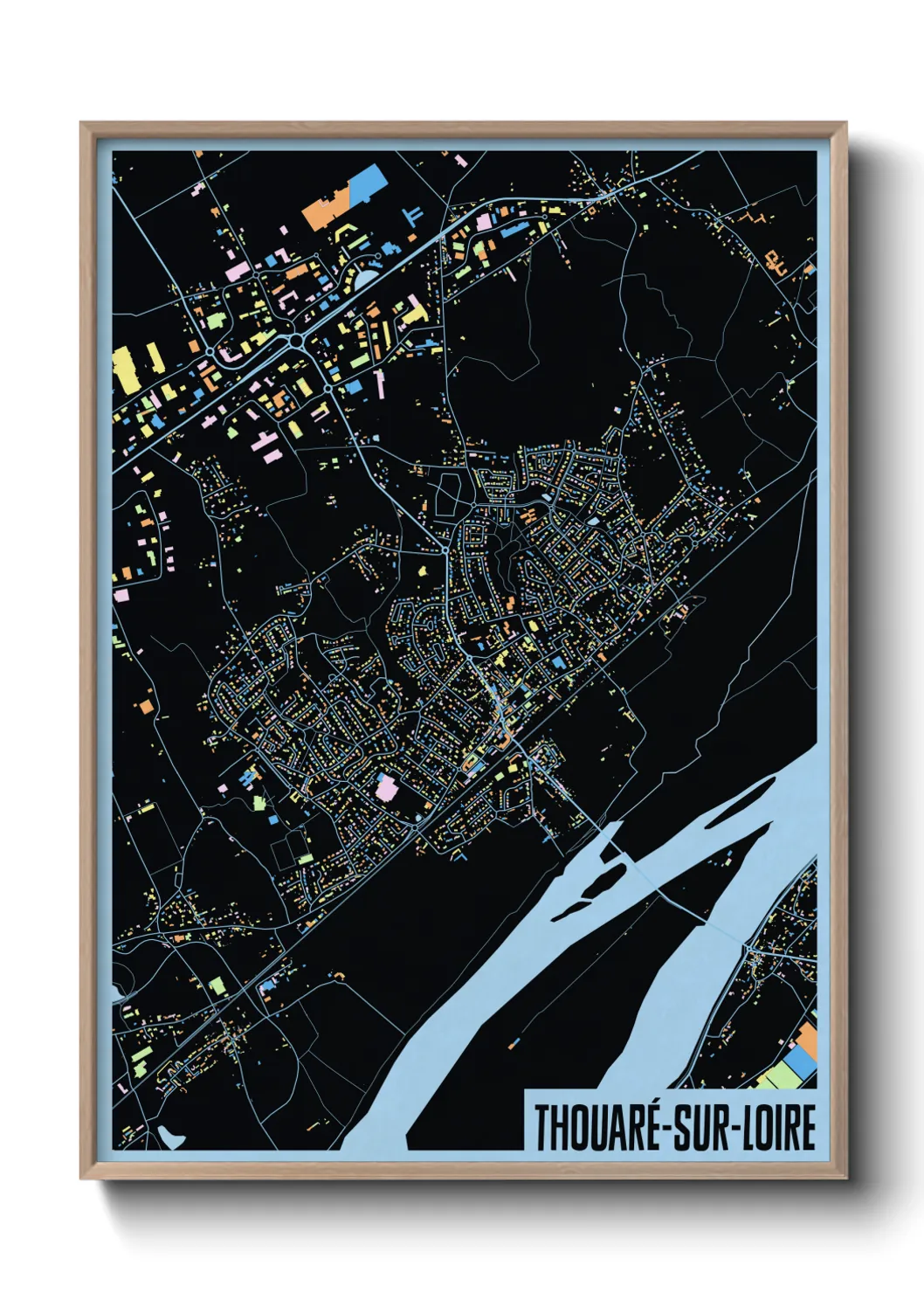 Une affiche de carte sur Thouaré-sur-Loire