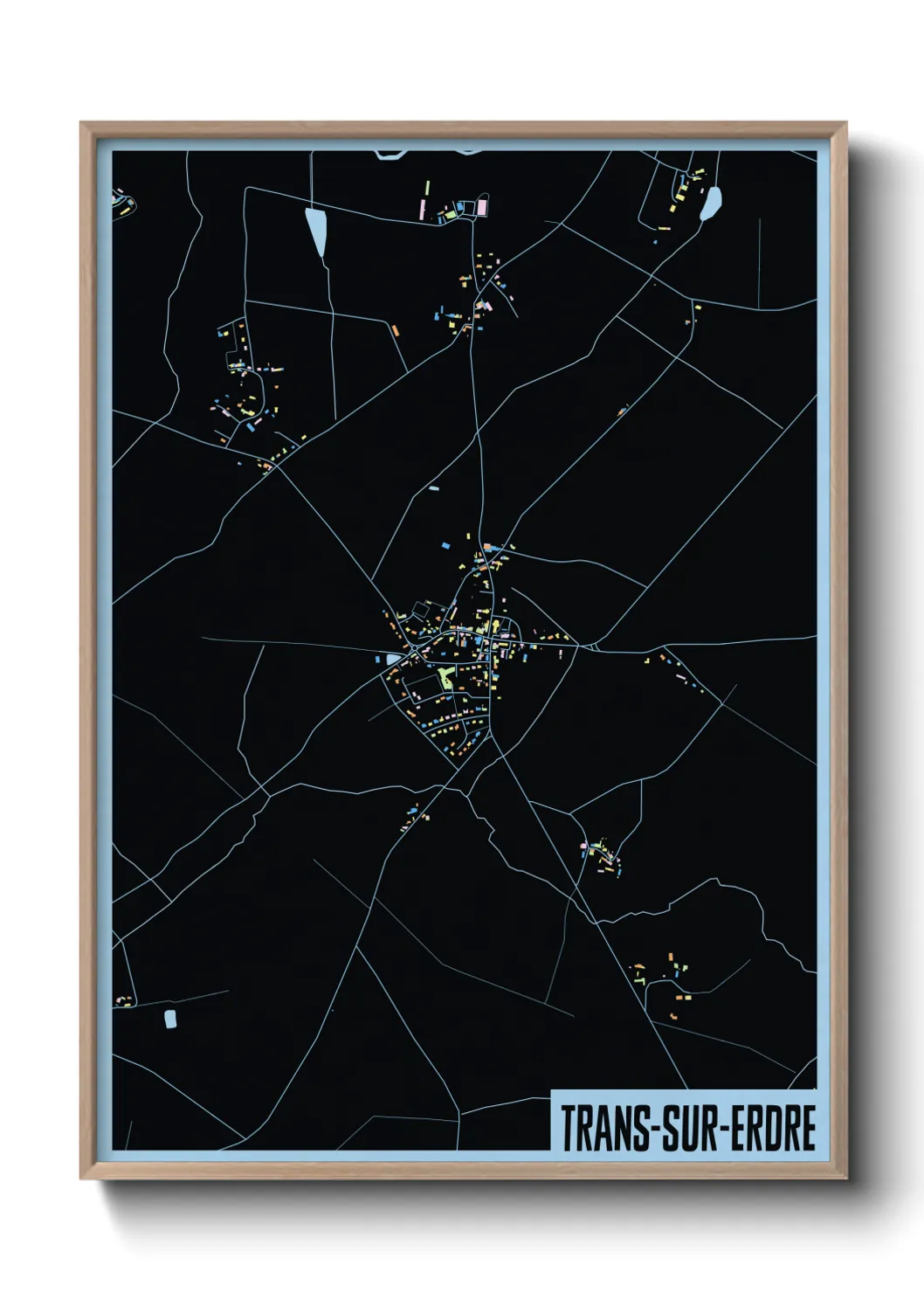 Une affiche de carte sur Trans-sur-Erdre