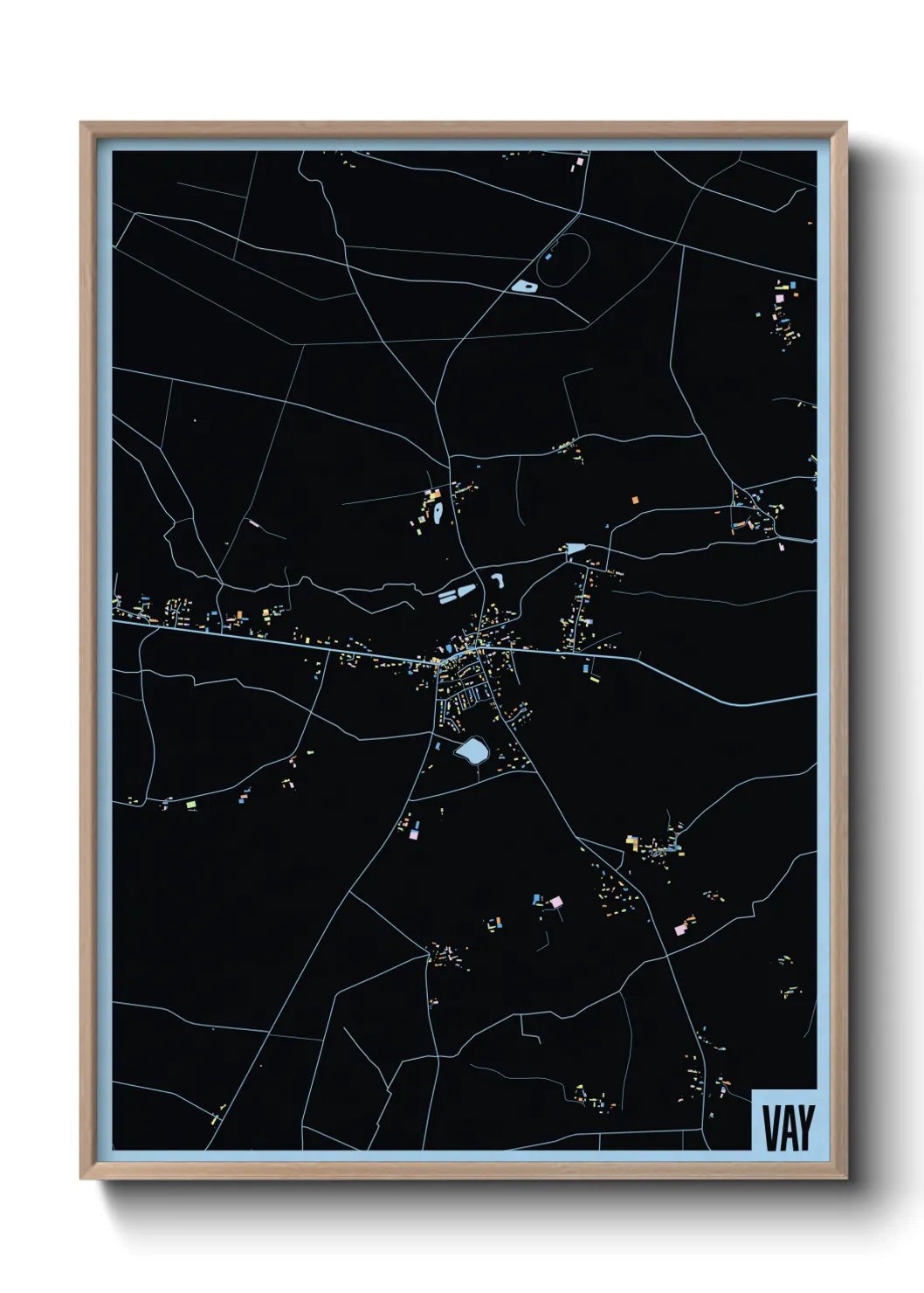 Une affiche de carte sur Vay