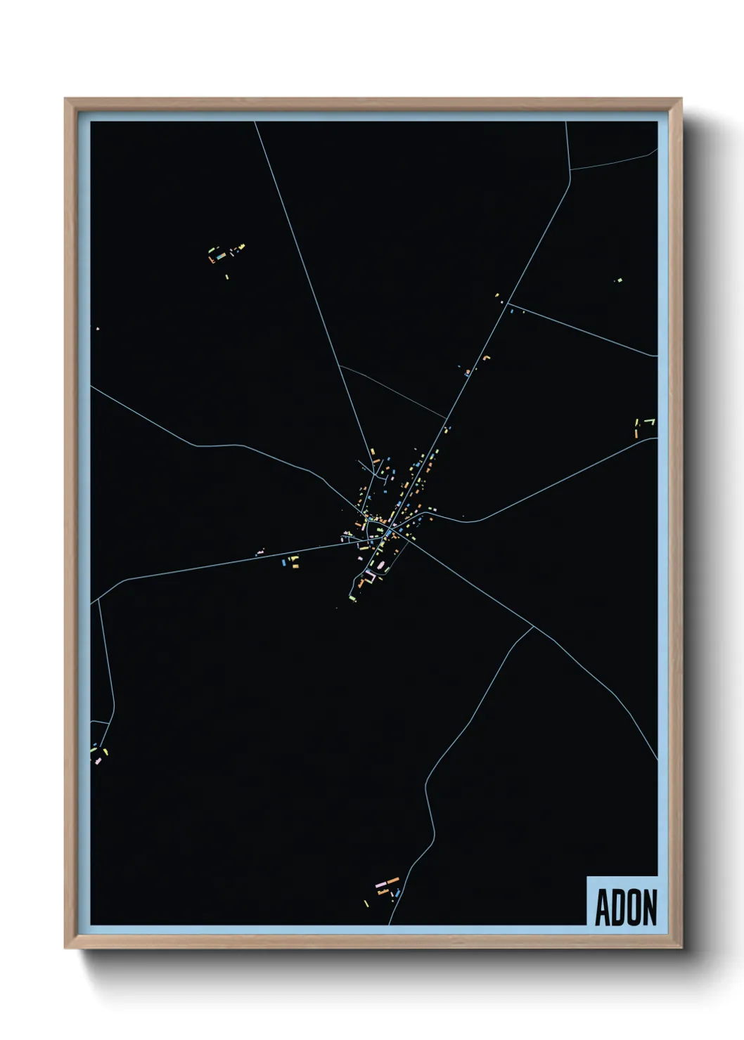 Une affiche de carte sur Adon