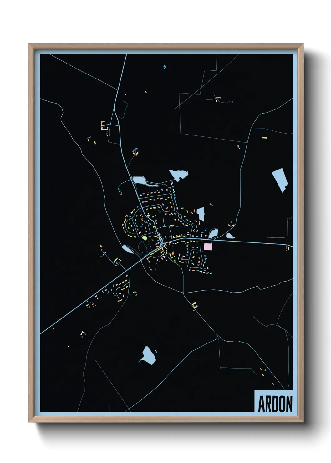 Une affiche de carte sur Ardon