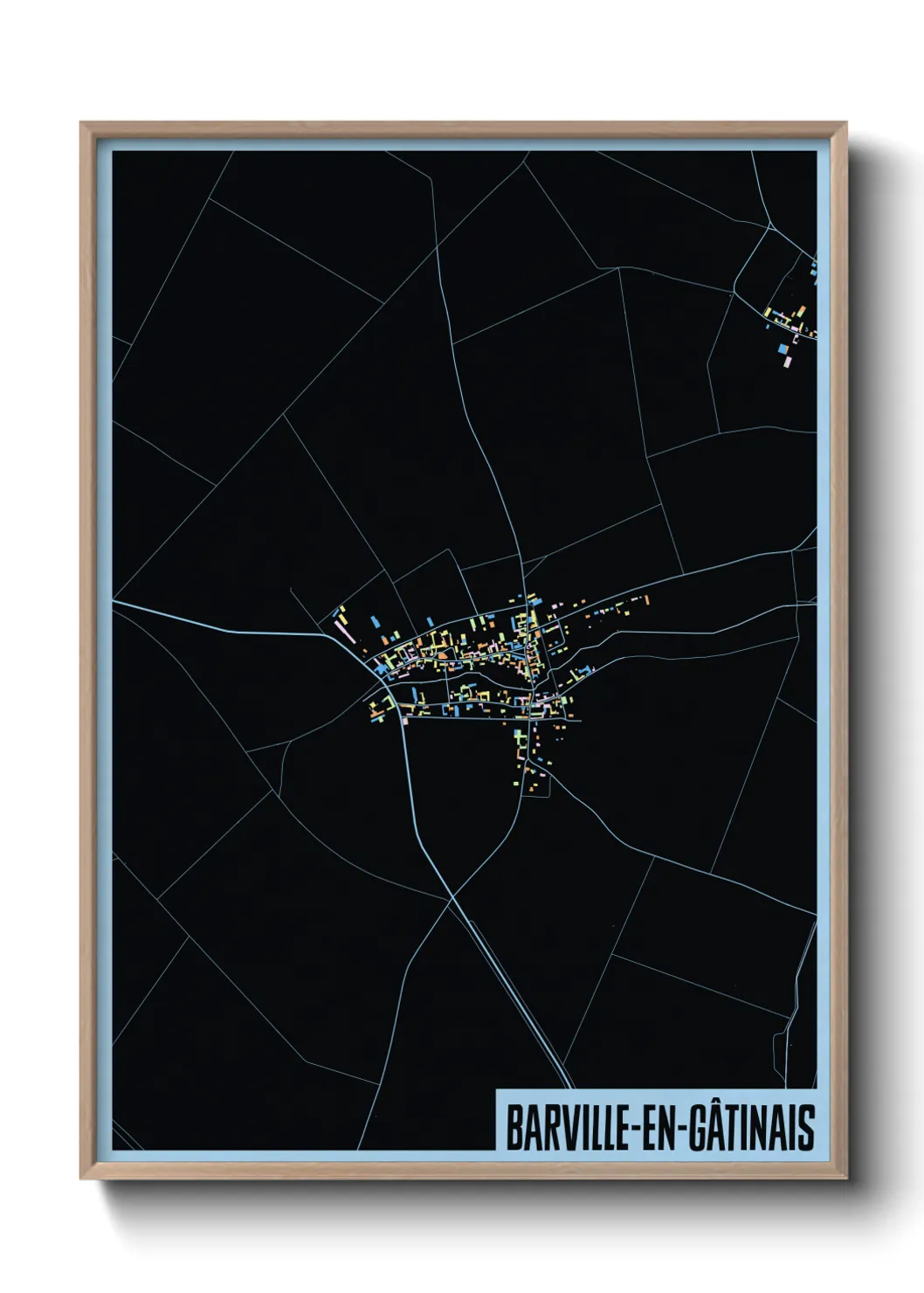 Une affiche de carte sur Barville-en-Gâtinais