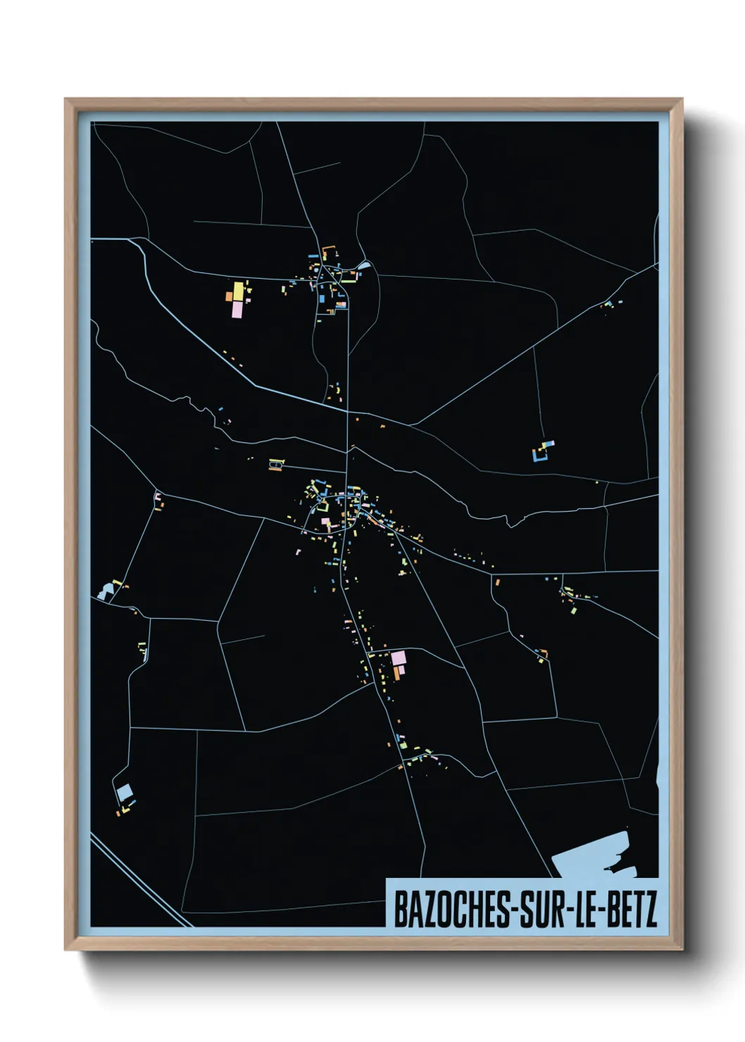 Une affiche de carte sur Bazoches-sur-le-Betz