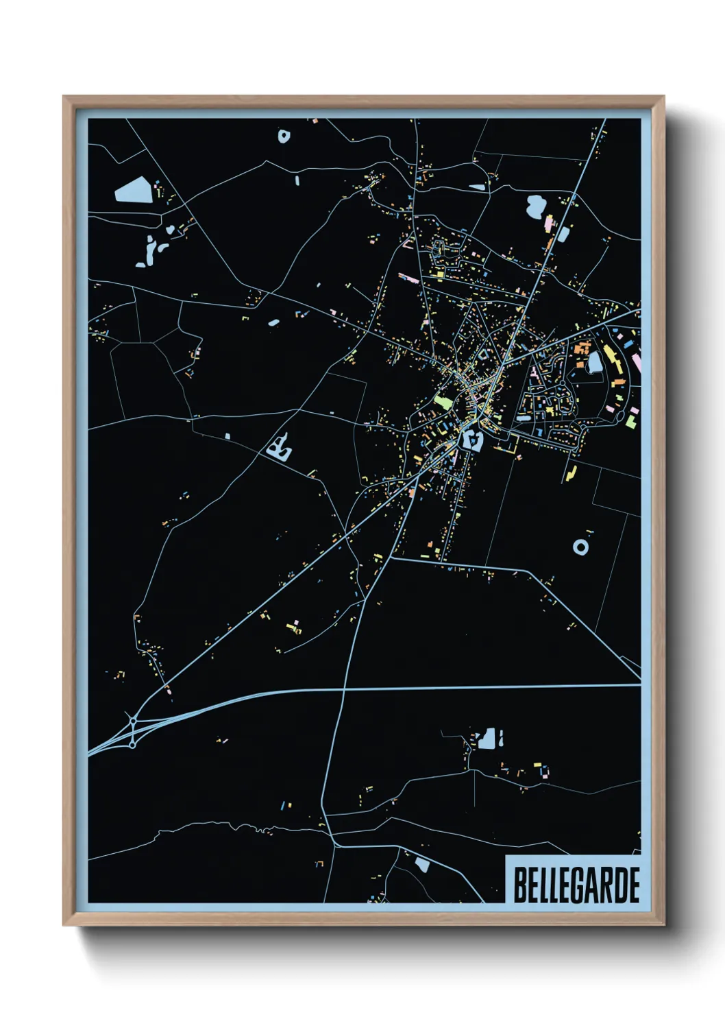 Une affiche de carte sur Bellegarde