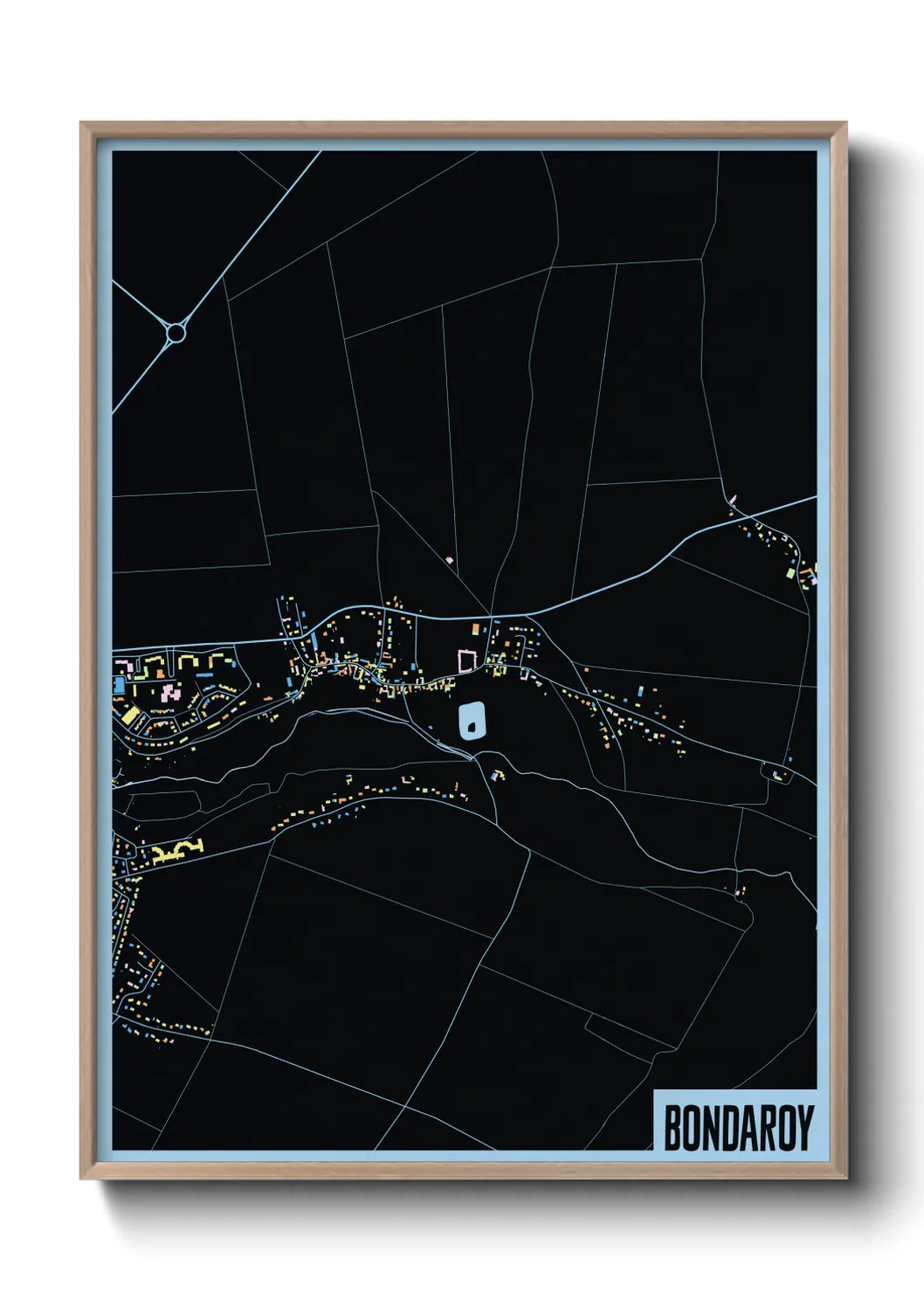 Une affiche de carte sur Bondaroy