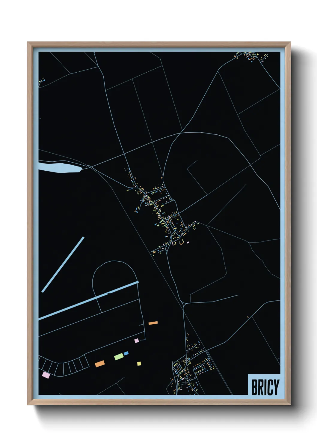 Une affiche de carte sur Bricy