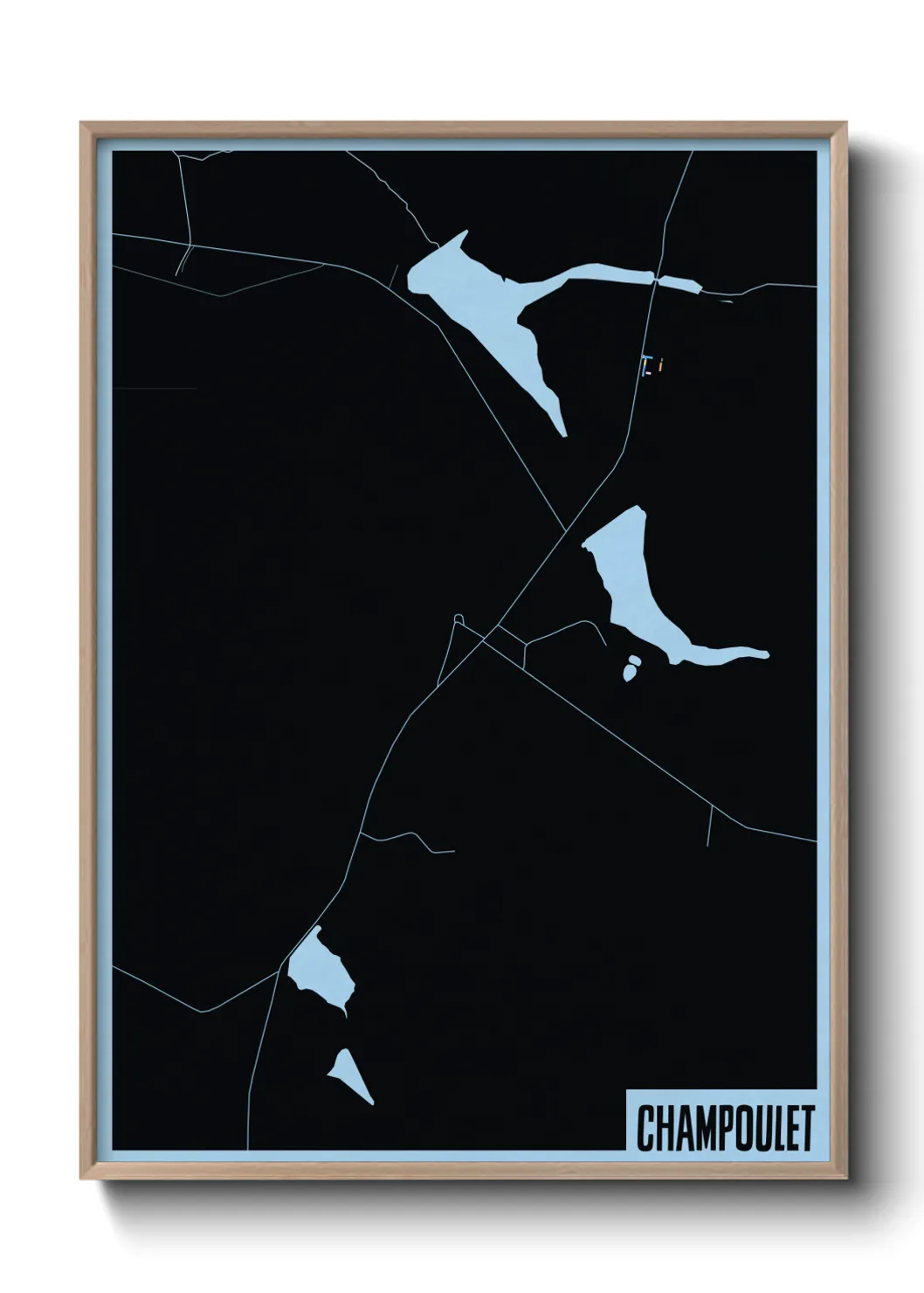 Une affiche de carte sur Champoulet