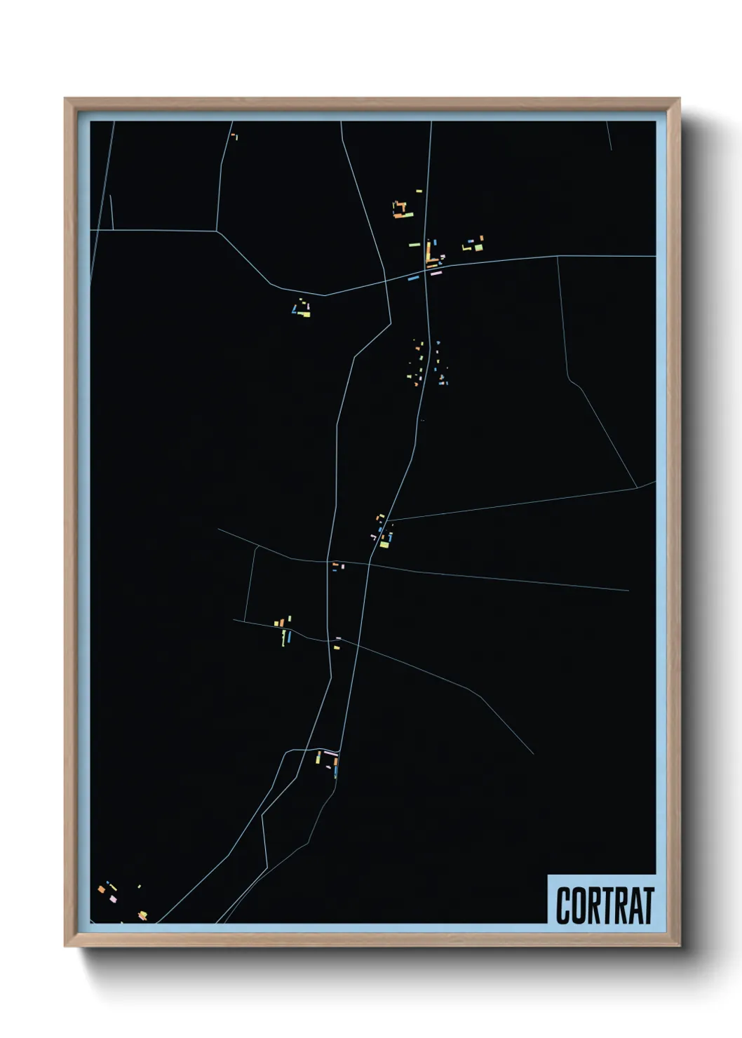 Une affiche de carte sur Cortrat