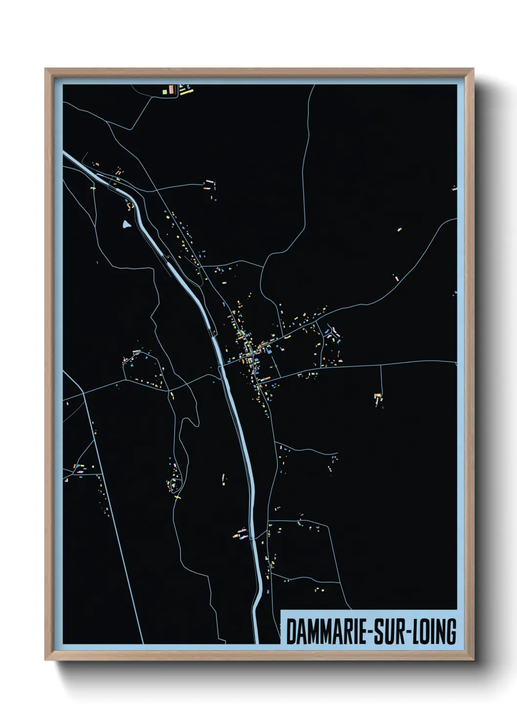 Un poster carteDammarie-sur-Loing