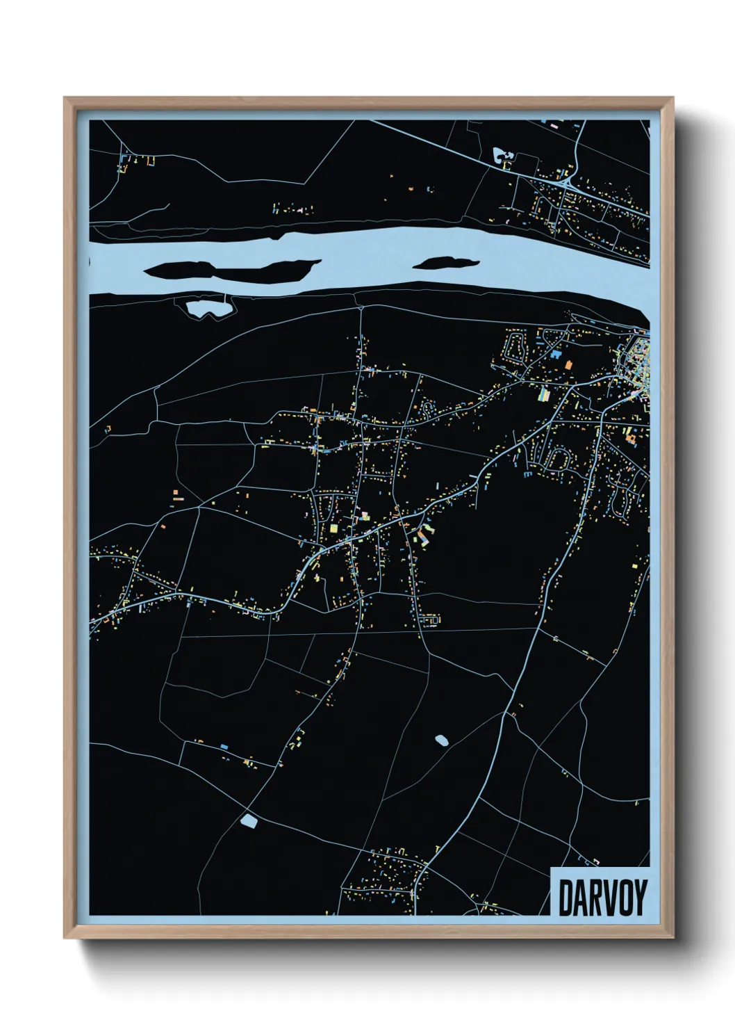 Une affiche de carte sur Darvoy