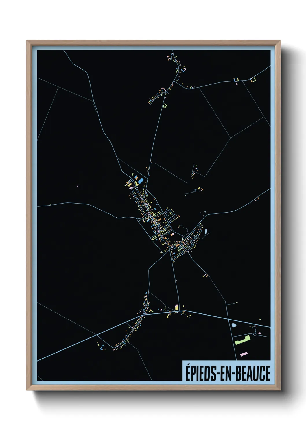 Une affiche de carte sur Épieds-en-Beauce