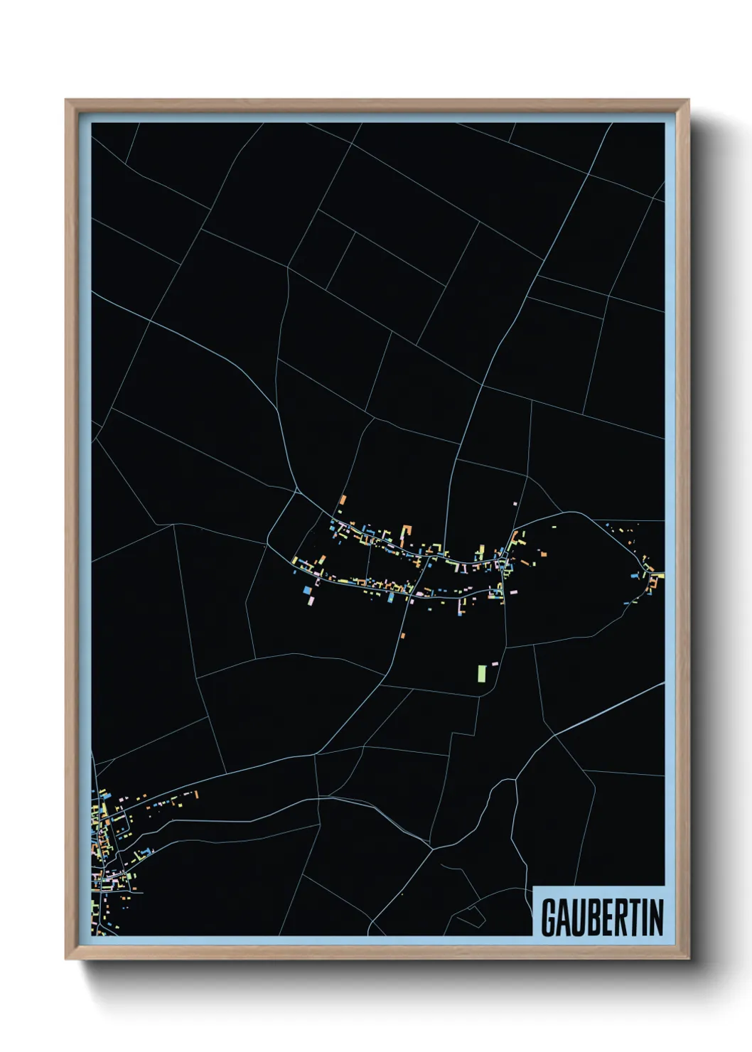 Une affiche de carte sur Gaubertin