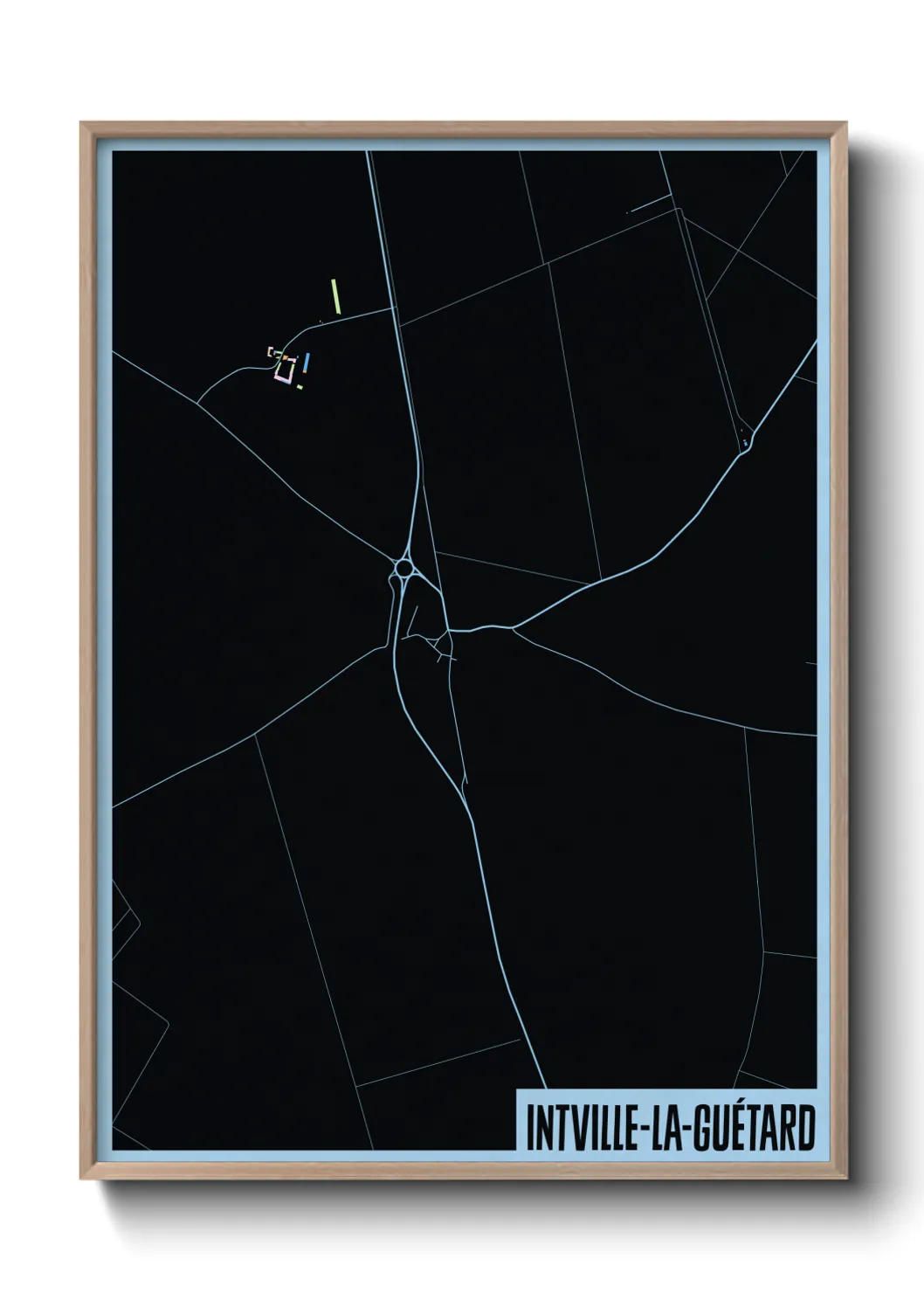 Une affiche de carte sur Intville-la-Guétard